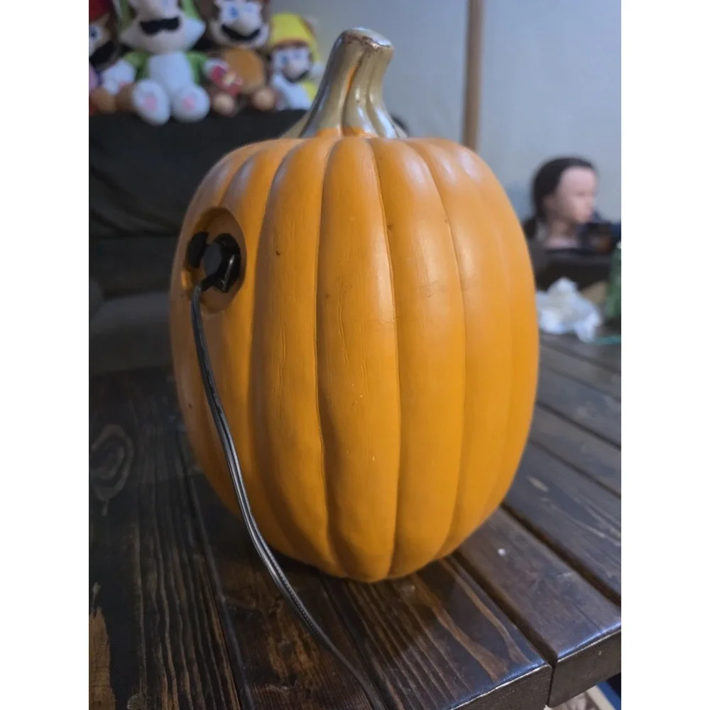 Oblong Outside Plug in Pumpkin ** Working**